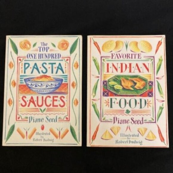 Vtg Cookbooks by Diane See Favorite Indian Food & Top 100 Pasta Sauces - Picture 1 of 7